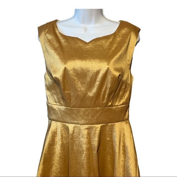 Modcloth Gold Midi Dress - Picture 6 of 13